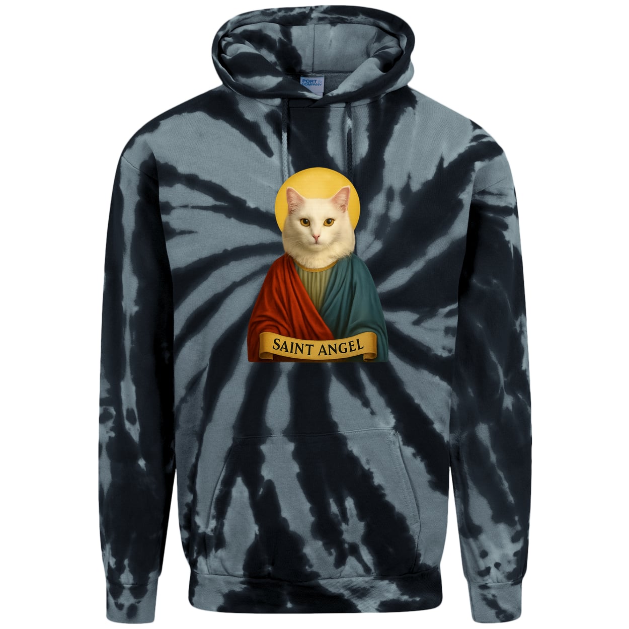 PC146 Port & Company Adult Tie-Dye Pullover Hoodie - Black