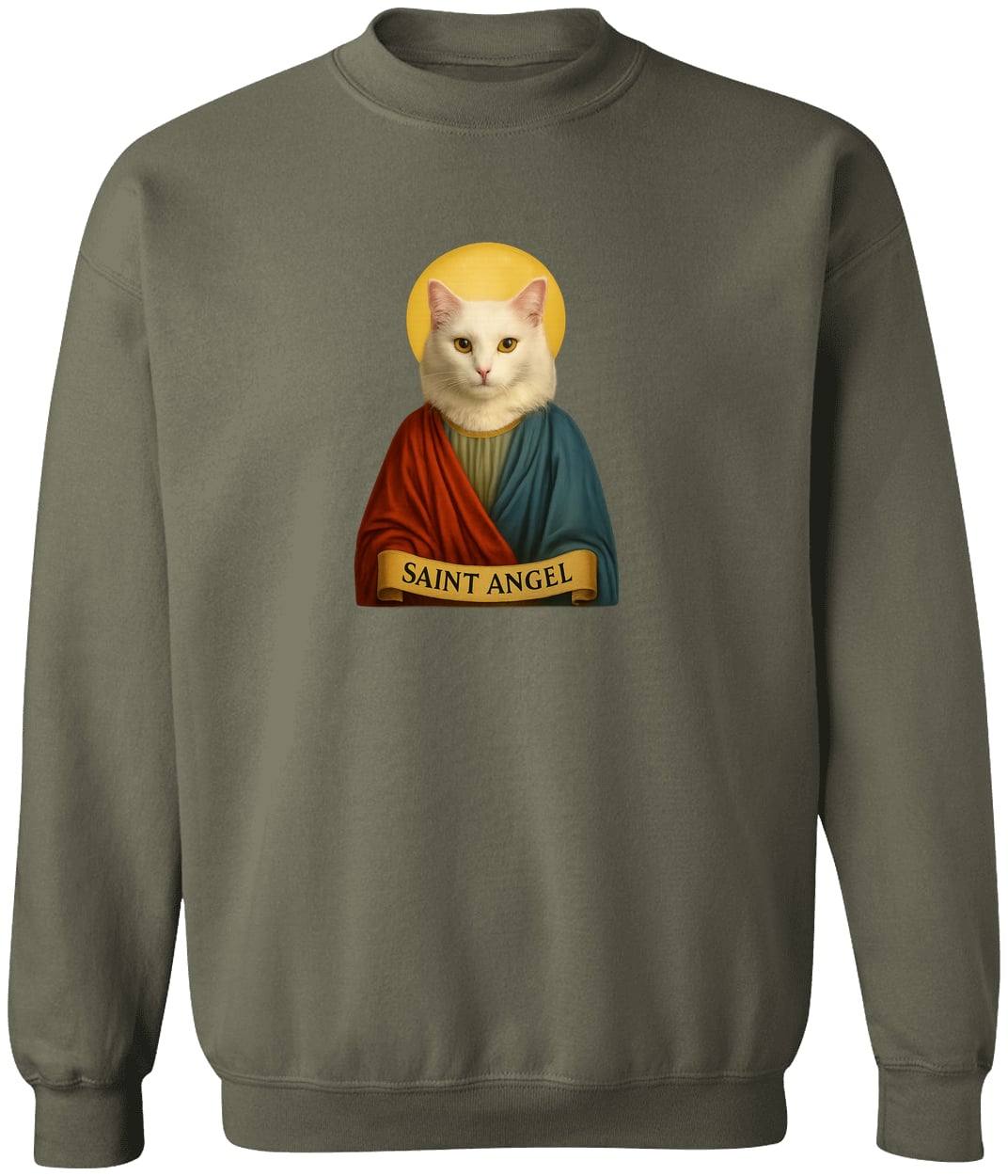G180 Gildan Crewneck Pullover Sweatshirt - Military Green