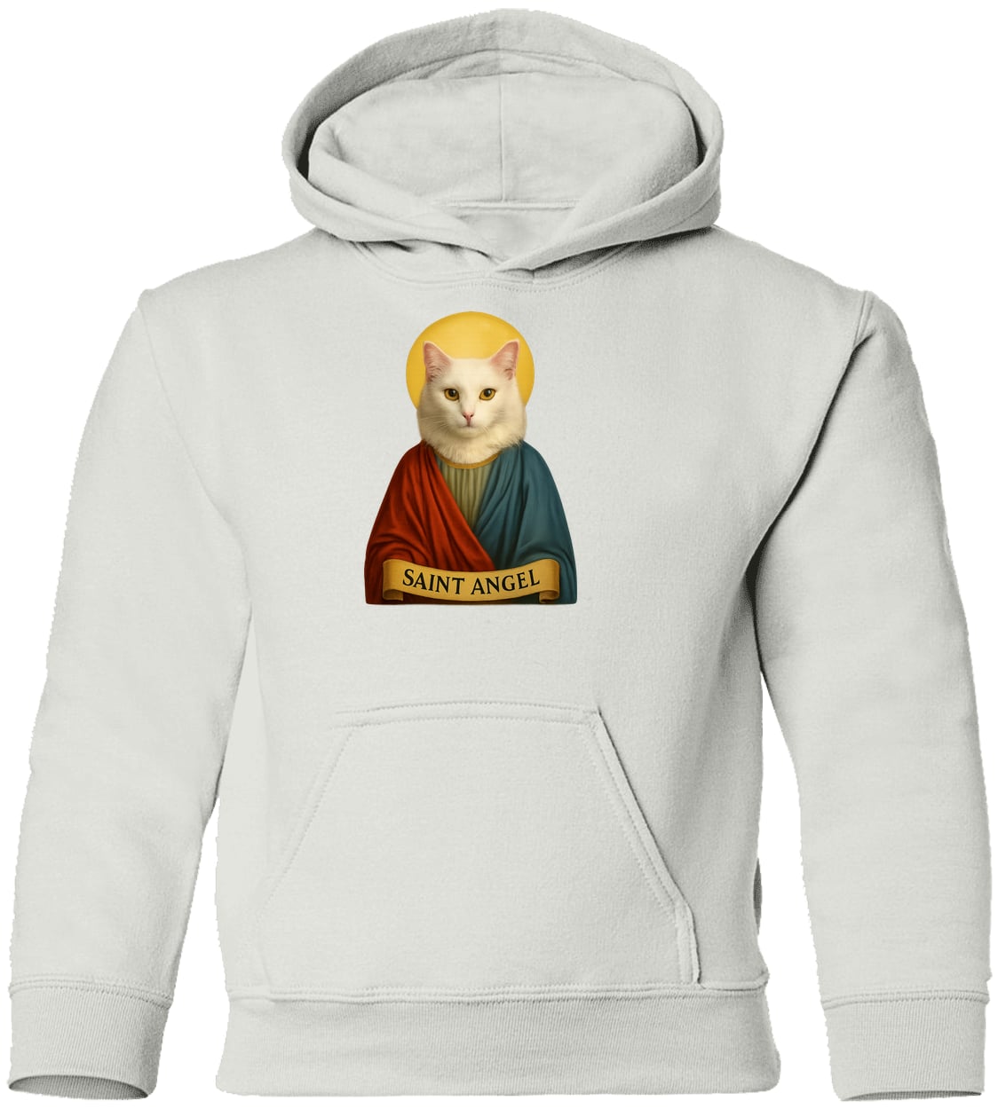 G185B Gildan Youth Pullover Hoodie - White