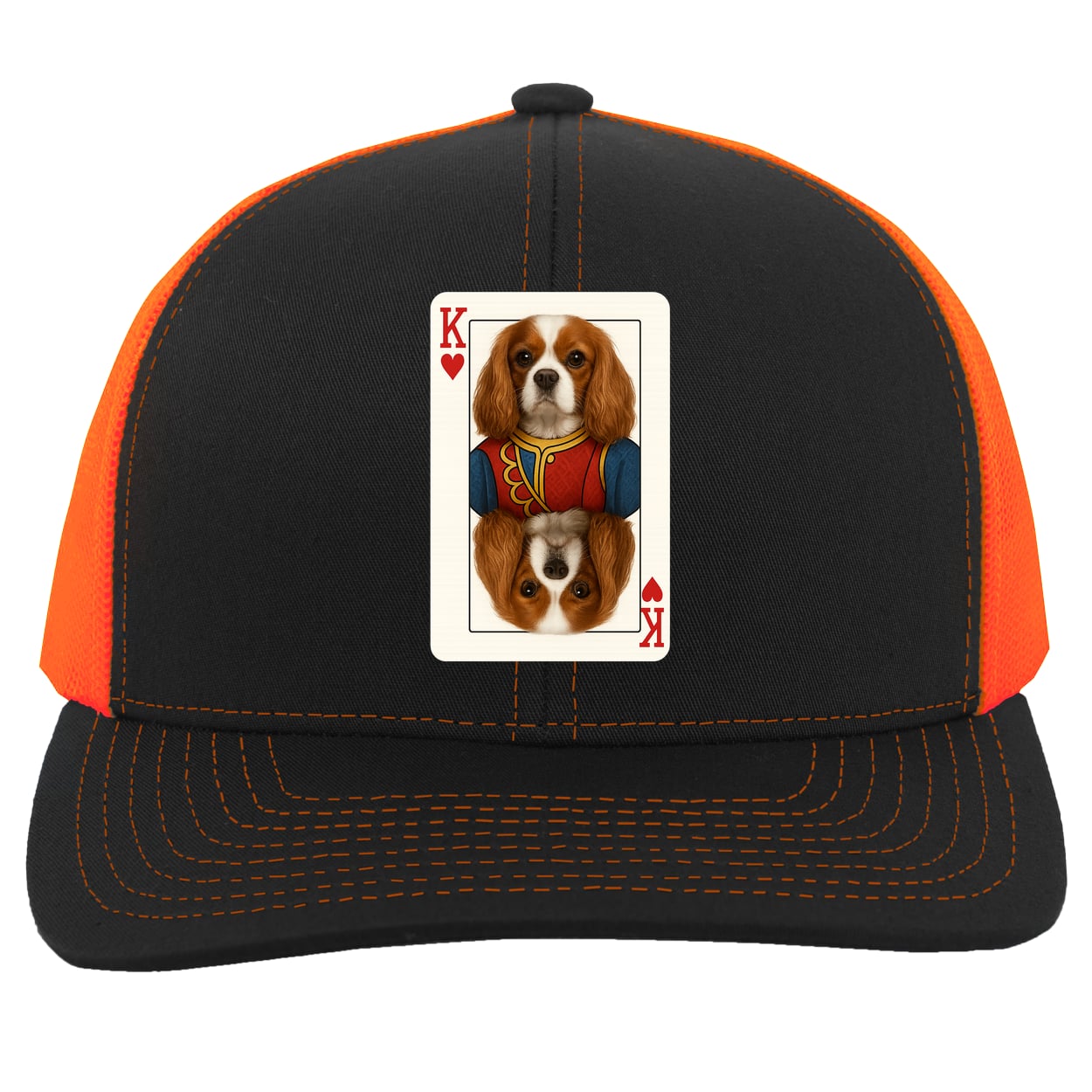 104C Trucker Snap Back - Black/Neon Orange