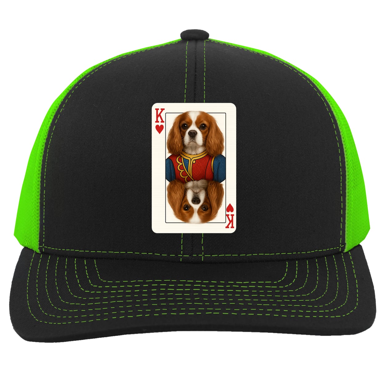 104C Trucker Snap Back - Black/Neon Green
