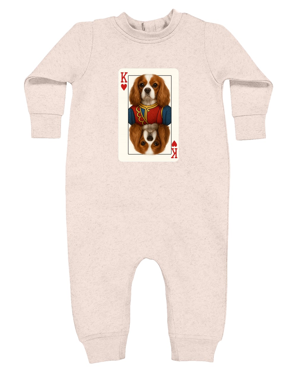 4447 Rabbit Skins Infant Fleece One-Piece Bodysuit - Natural Heather