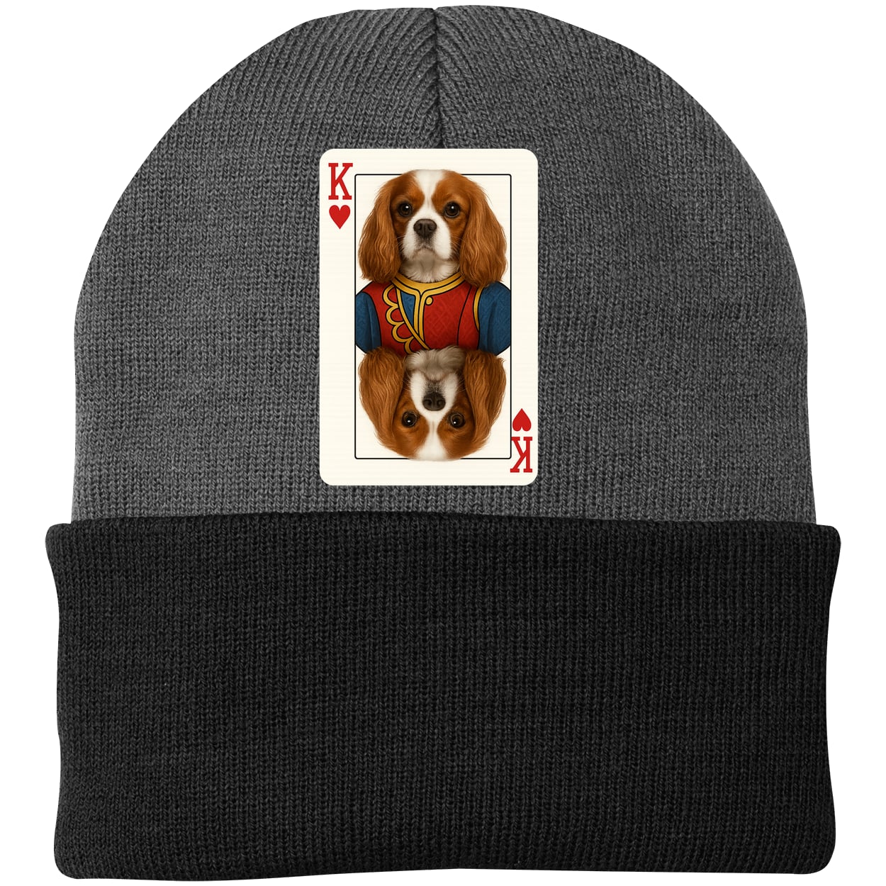 CP90 Port & Company Knit Beanie - Athletic Oxford/Black
