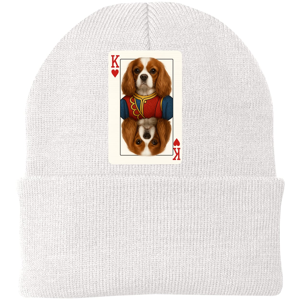 CP90 Port & Company Knit Beanie - White