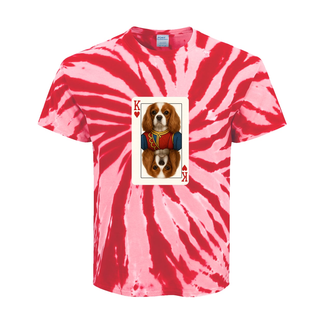 PC147Y Port & Company Kids Tie-Dye Tee - Red
