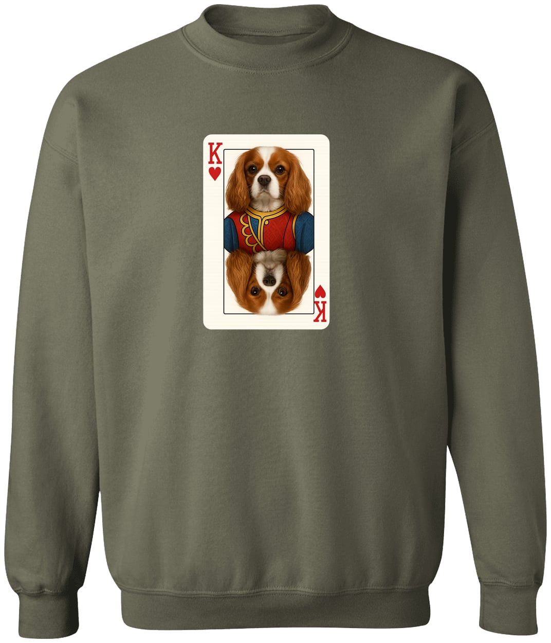 G180 Gildan Crewneck Pullover Sweatshirt - Military Green