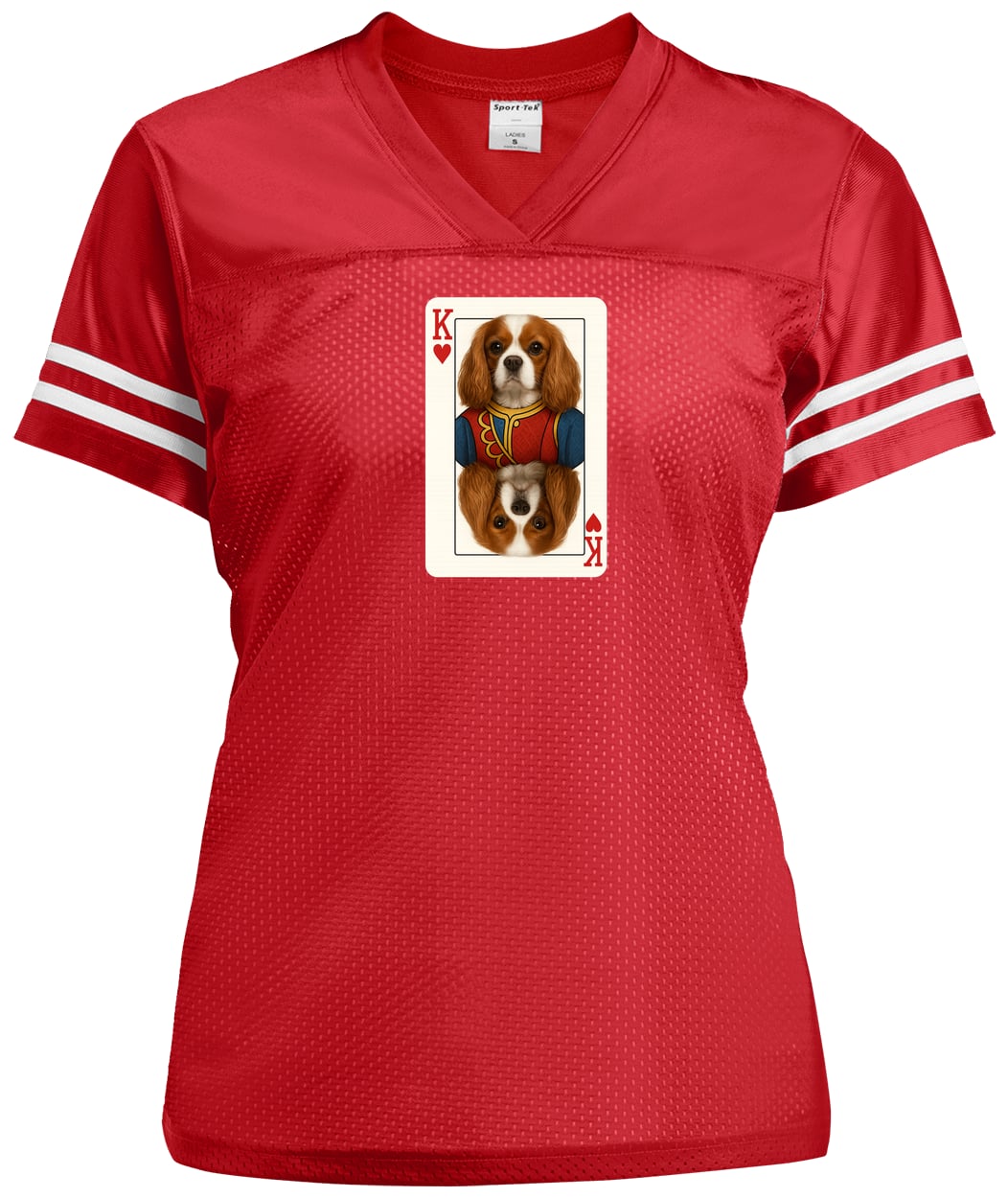 LST307 Sport-Tek Ladies' Replica Jersey - True Red/White