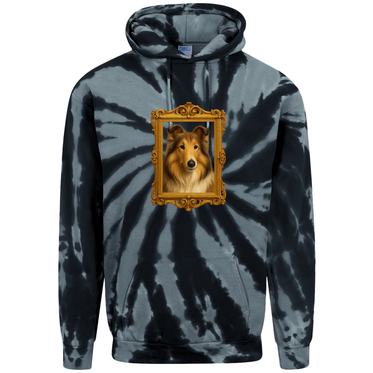 PC146 Port & Company Adult Tie-Dye Pullover Hoodie - Black