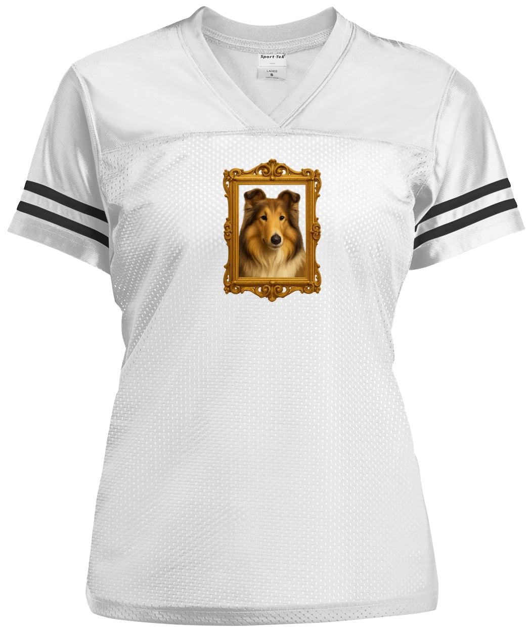 LST307 Sport-Tek Ladies' Replica Jersey - White/Black