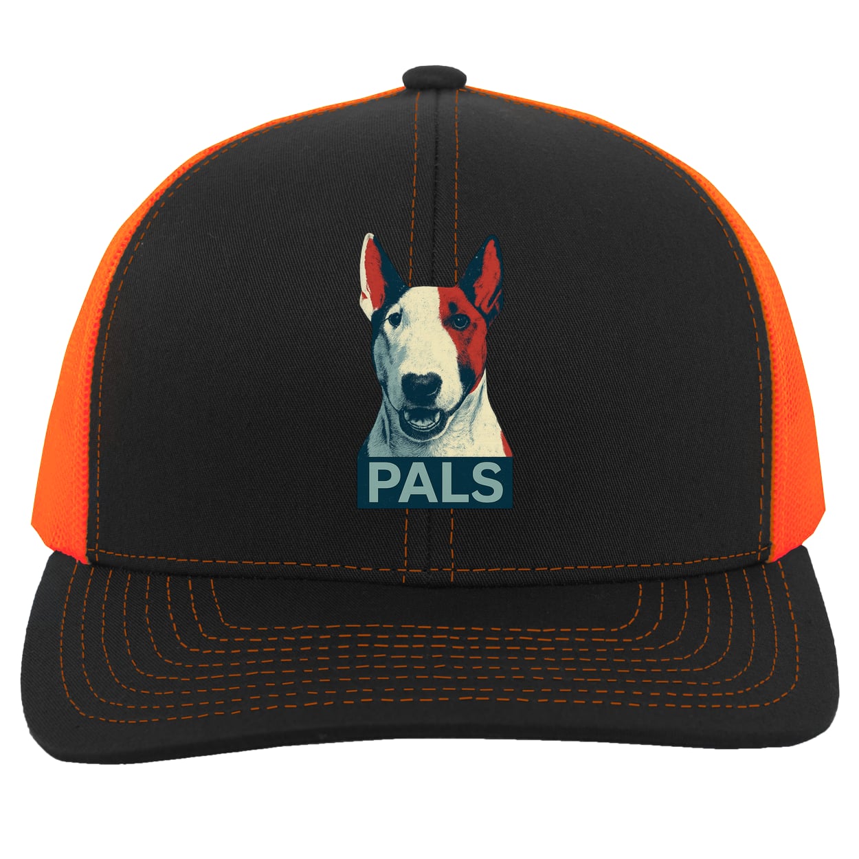 104C Trucker Snap Back - Black/Neon Orange