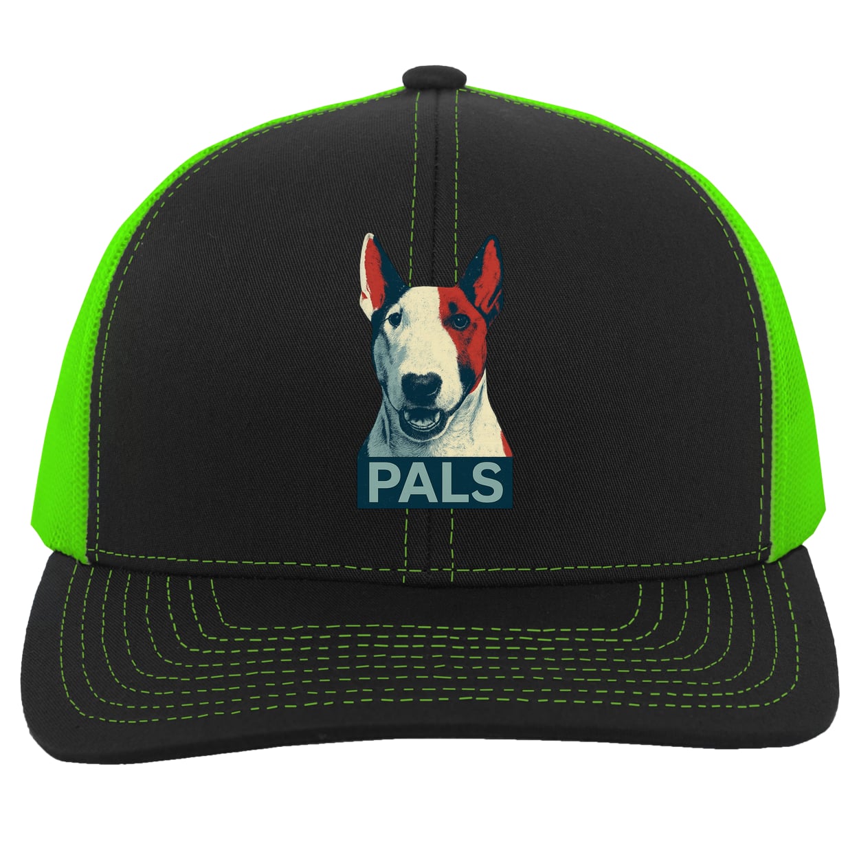 104C Trucker Snap Back - Black/Neon Green