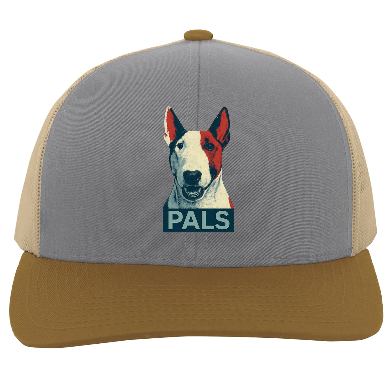 104C Trucker Snap Back - Heather/Beige/Amber