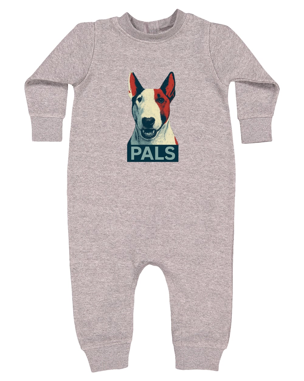 4447 Rabbit Skins Infant Fleece One-Piece Bodysuit - Heather Grey
