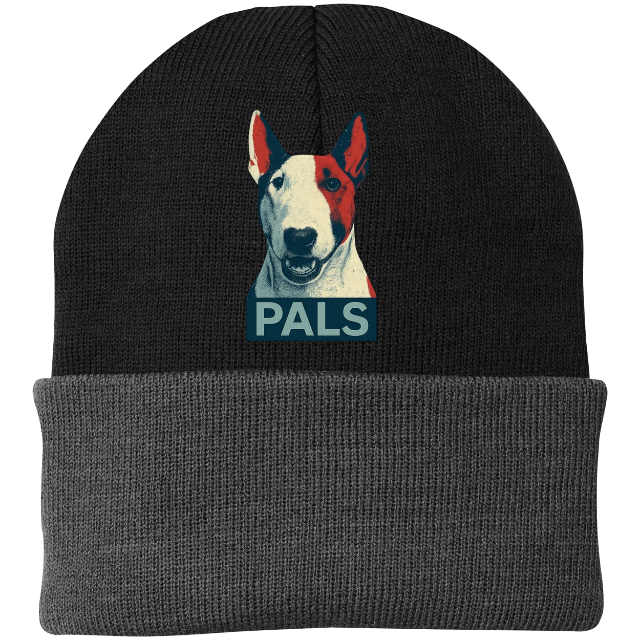 CP90 Port & Company Knit Beanie - Black/Gray