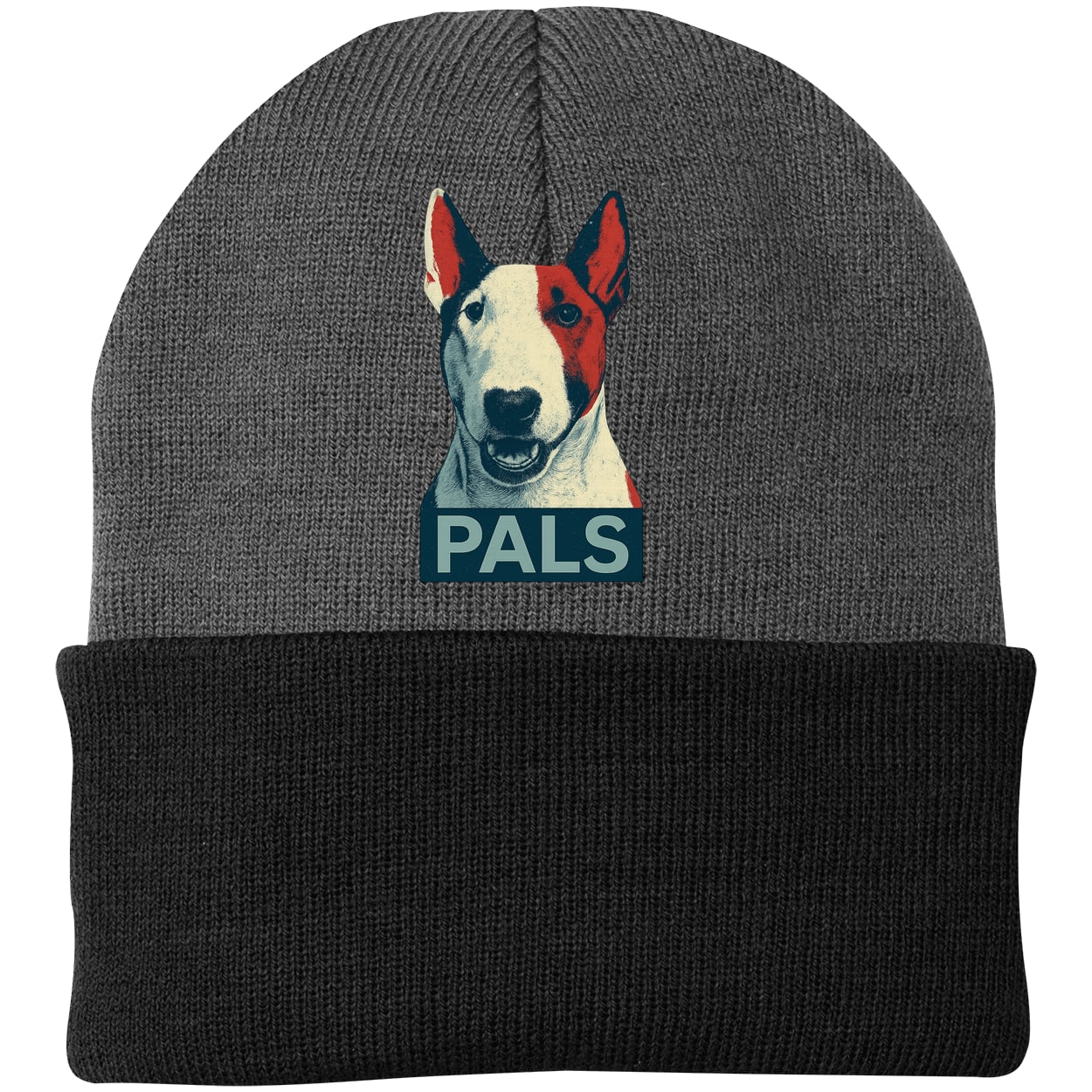 CP90 Port & Company Knit Beanie - Athletic Oxford/Black