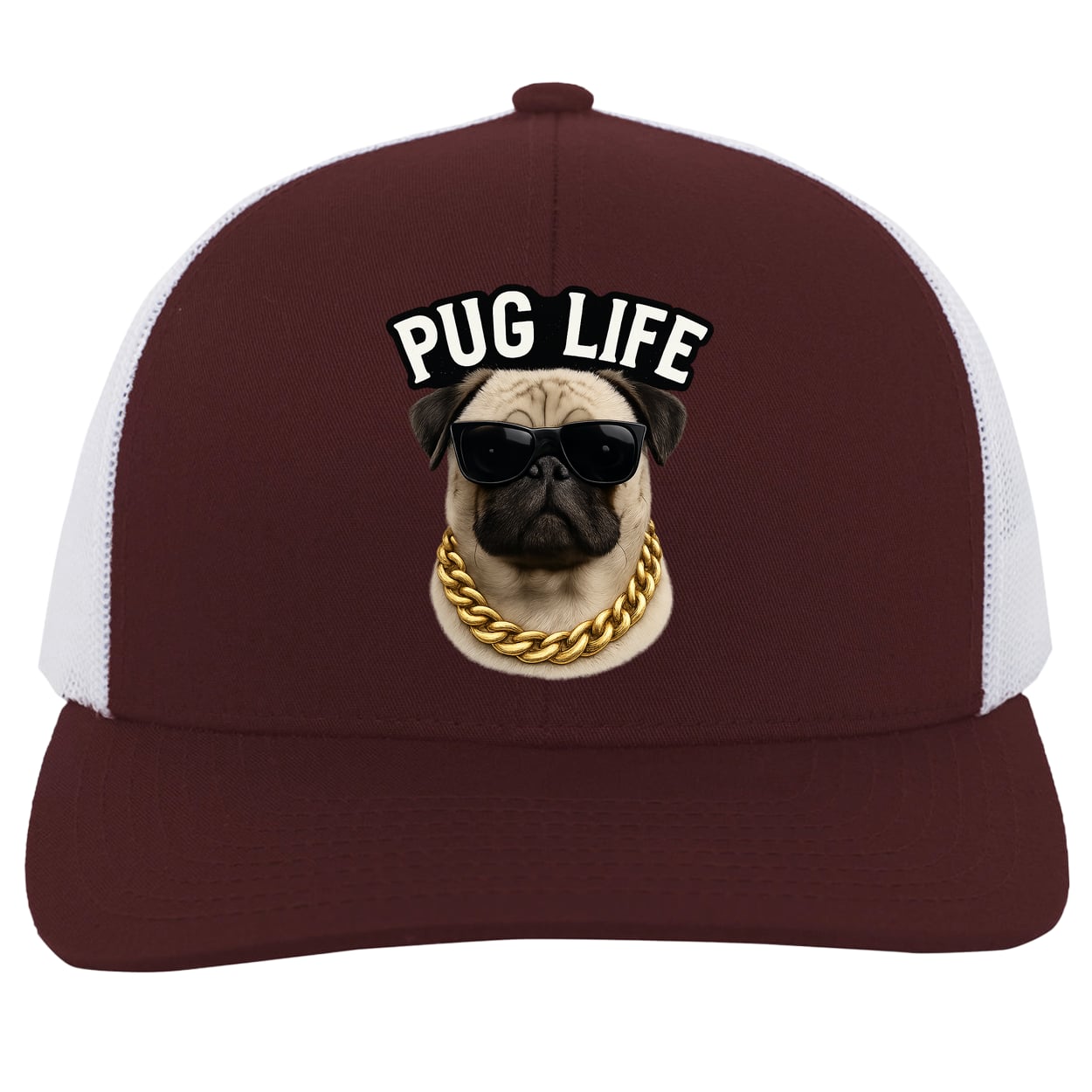 104C Trucker Snap Back - Maroon/White
