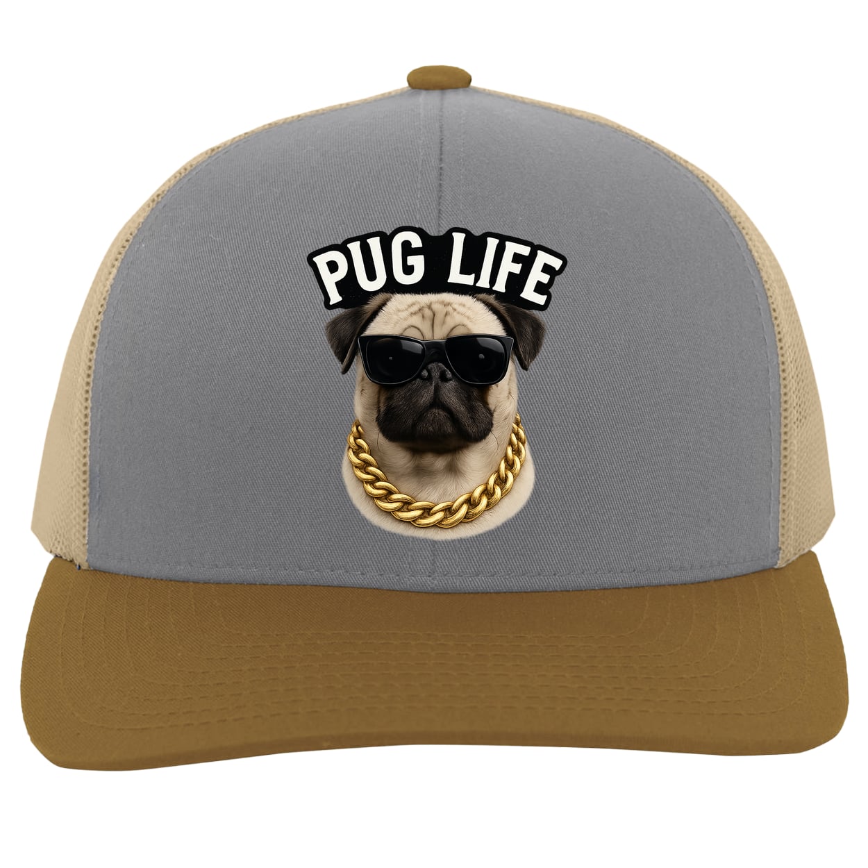 104C Trucker Snap Back - Heather/Beige/Amber