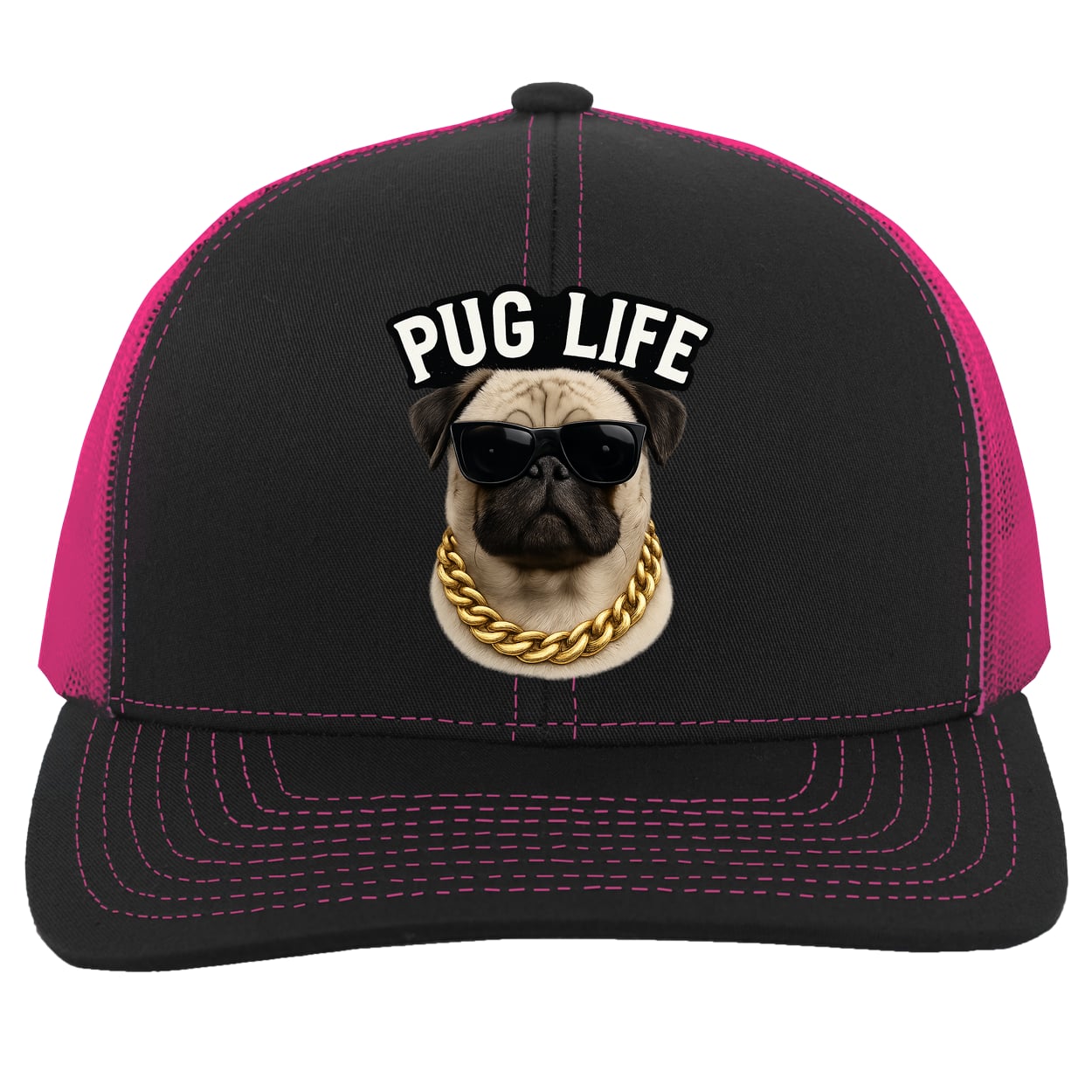 104C Trucker Snap Back - Black/Pink
