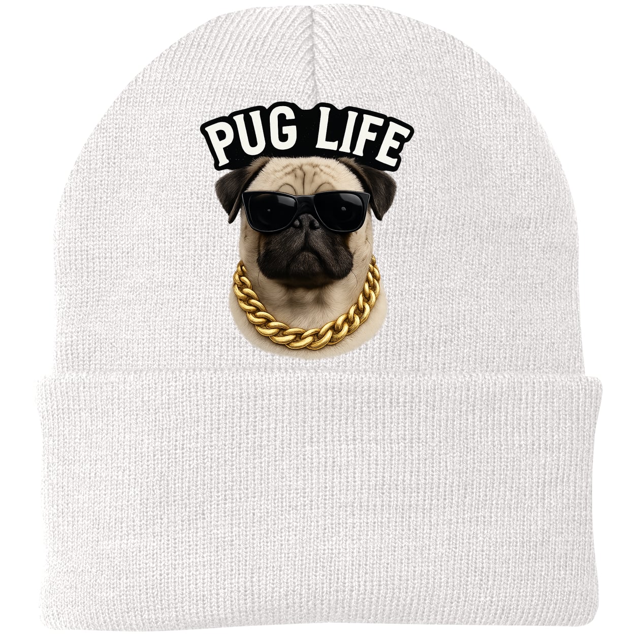 CP90 Port & Company Knit Beanie - White