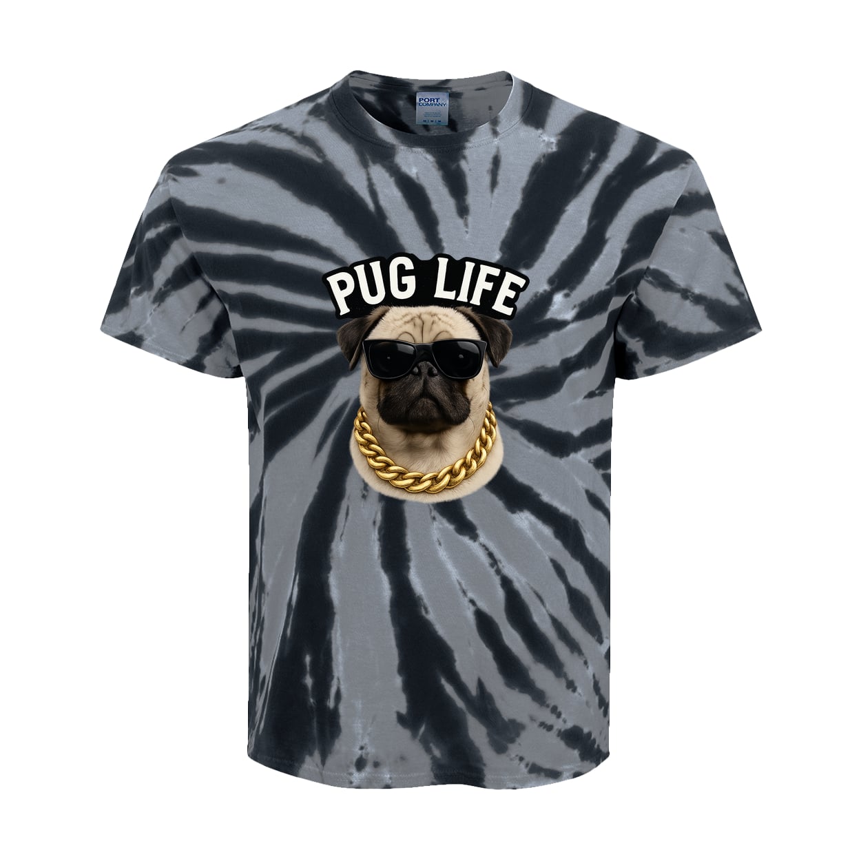 PC147Y Port & Company Kids Tie-Dye Tee - Black