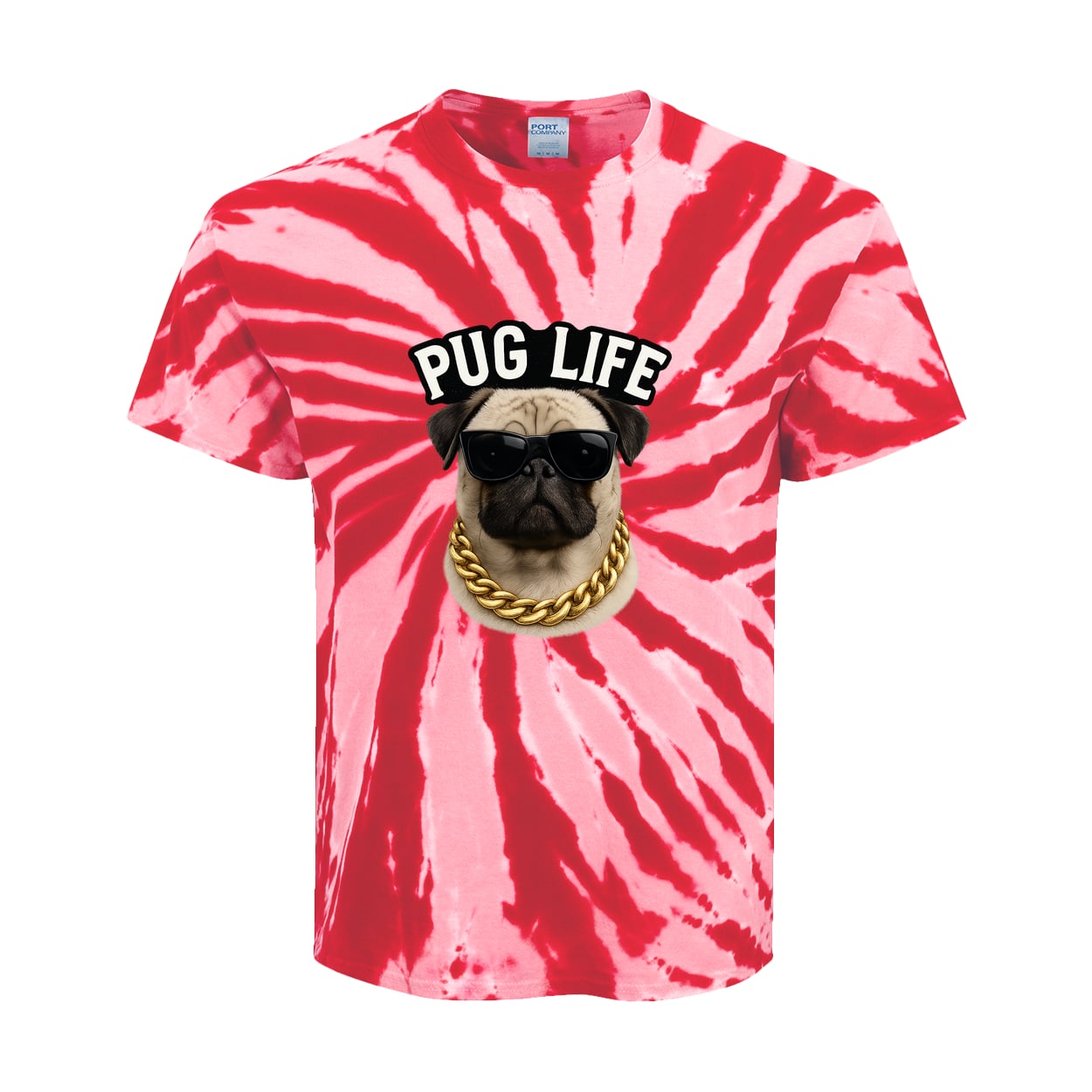 PC147Y Port & Company Kids Tie-Dye Tee - Red
