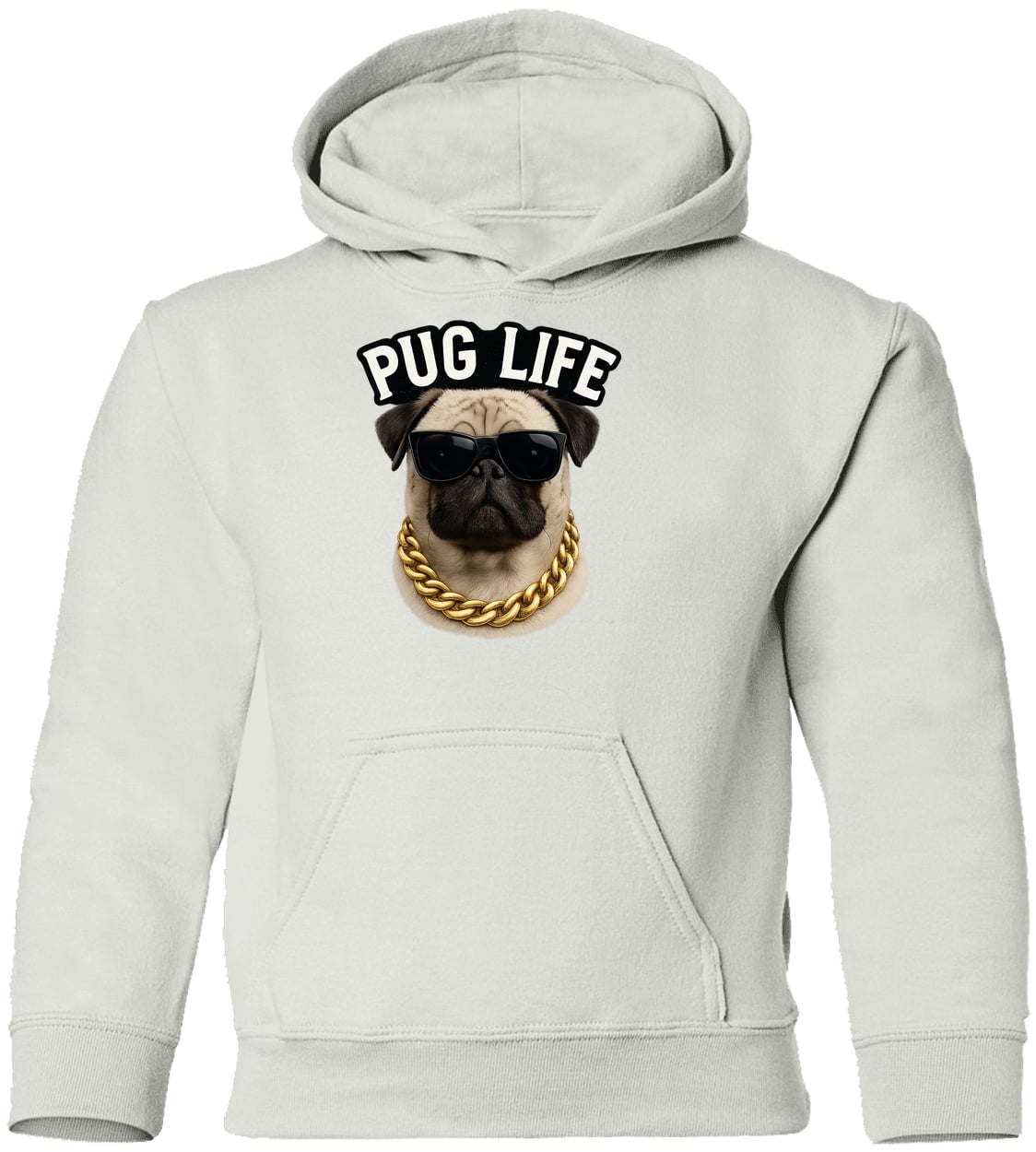 G185B Gildan Youth Pullover Hoodie - White