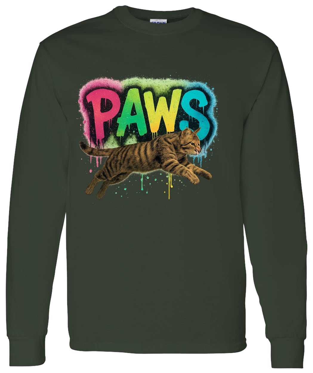 G540 LS T-Shirt 5.3 oz. - Forest Green