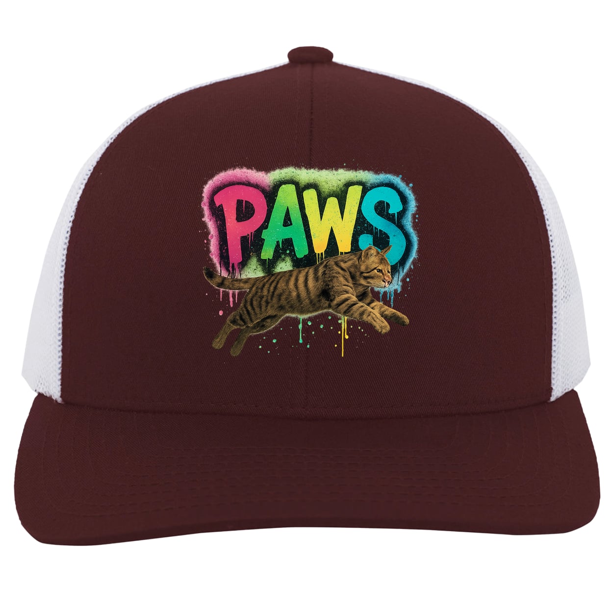 104C Trucker Snap Back - Maroon/White