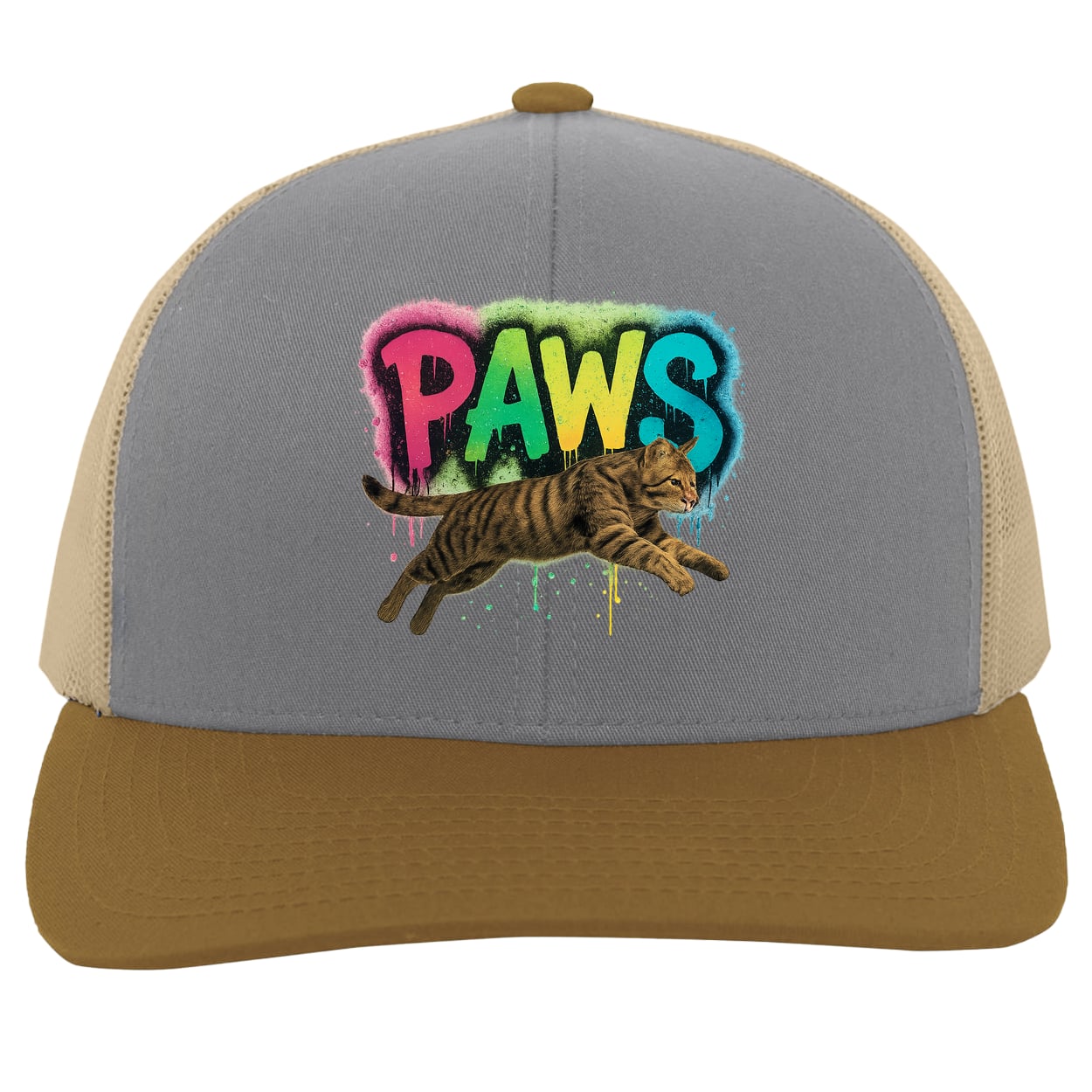 104C Trucker Snap Back - Heather/Beige/Amber