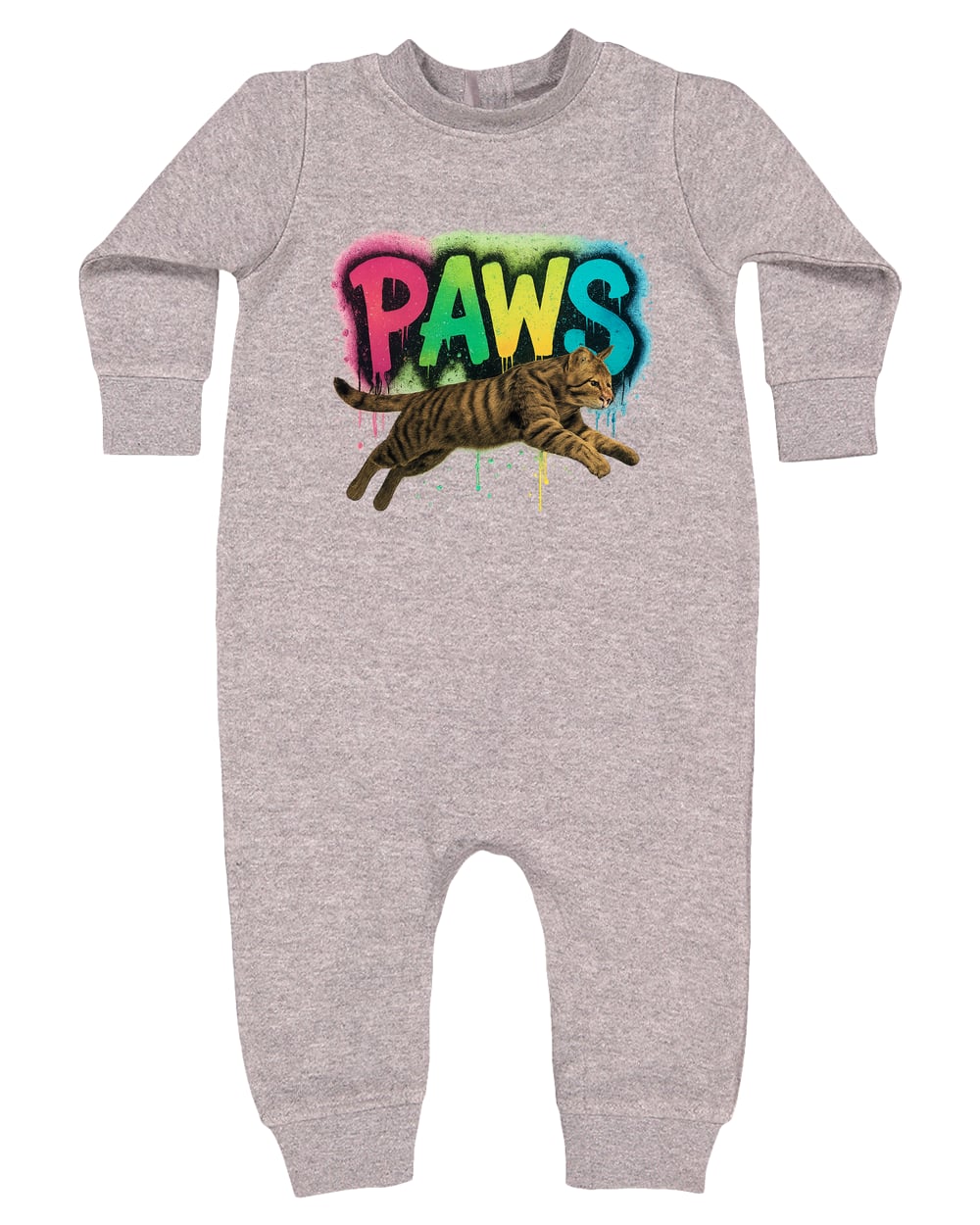 4447 Rabbit Skins Infant Fleece One-Piece Bodysuit - Heather Grey