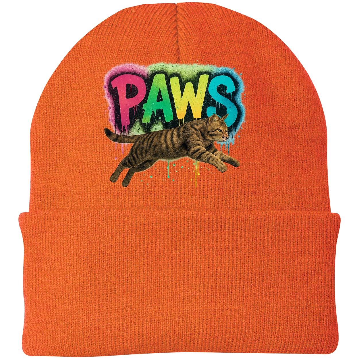 CP90 Port & Company Knit Beanie - Neon Orange