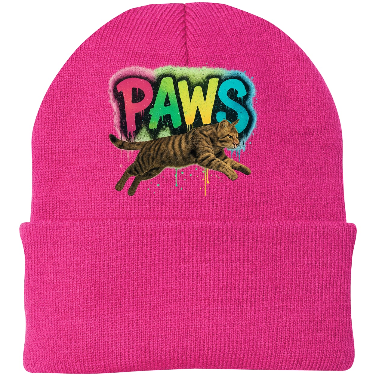 CP90 Port & Company Knit Beanie - Neon Pink