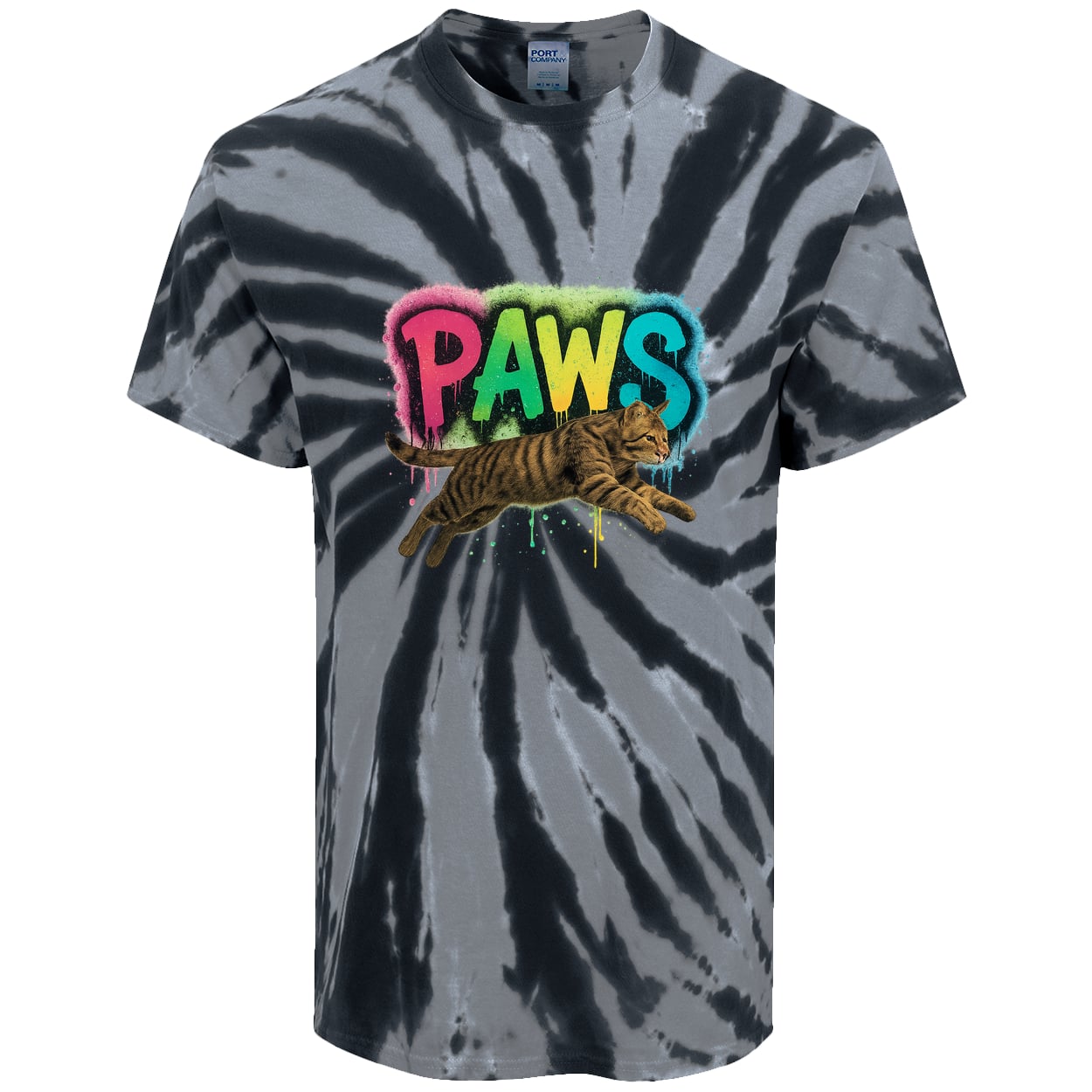 PC147 Port & Company Tie-Dye Tee - Black