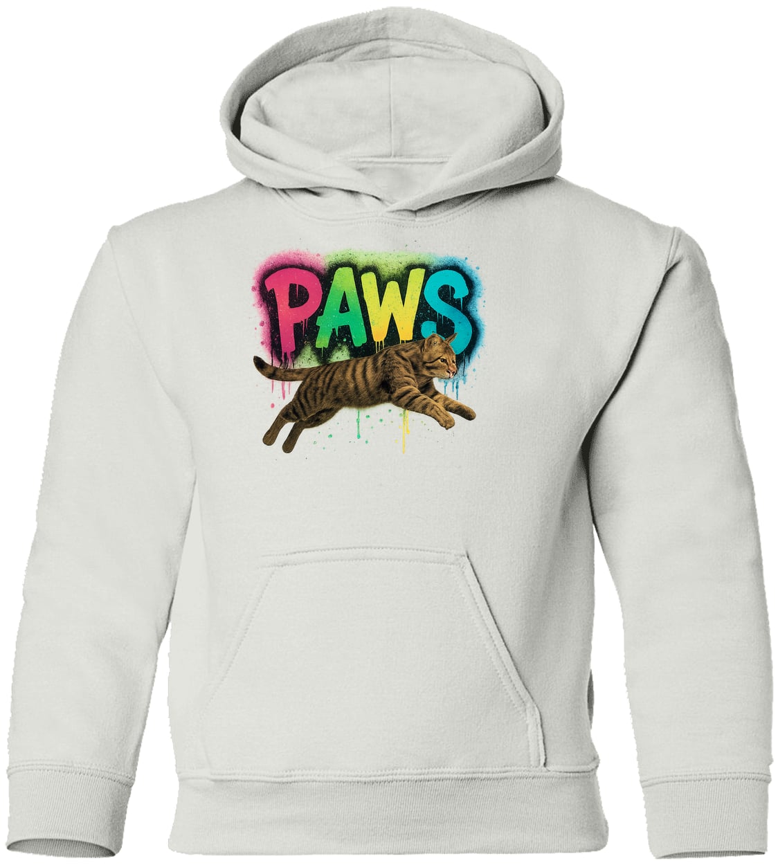 G185B Gildan Youth Pullover Hoodie - White