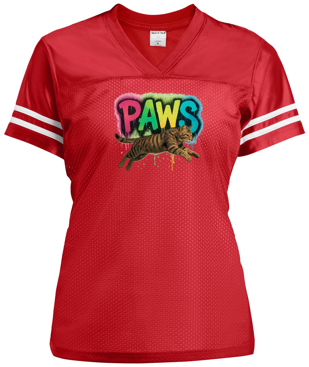 LST307 Sport-Tek Ladies' Replica Jersey - True Red/White