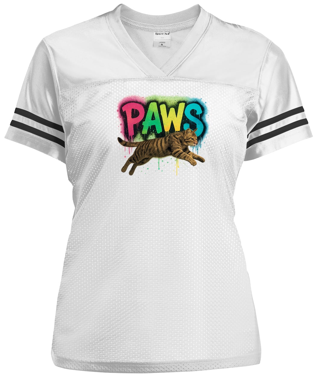 LST307 Sport-Tek Ladies' Replica Jersey - White/Black