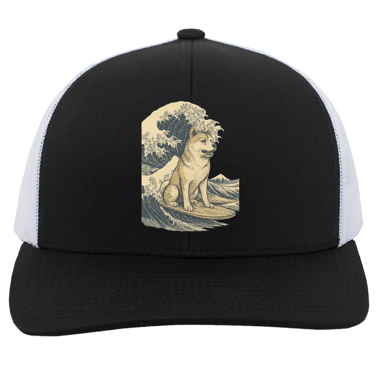 104C Trucker Snap Back - Black/White