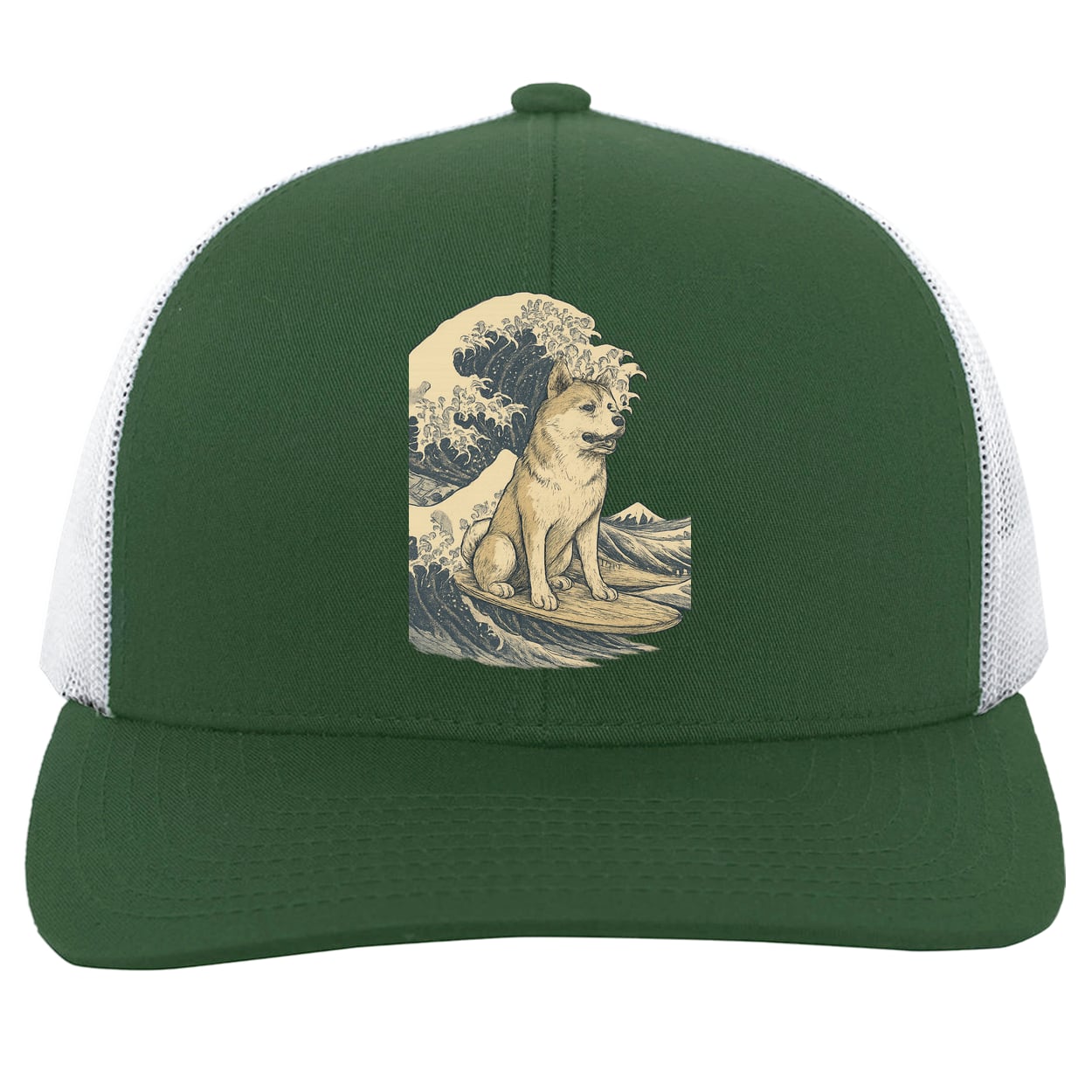 104C Trucker Snap Back - Dark Green/White