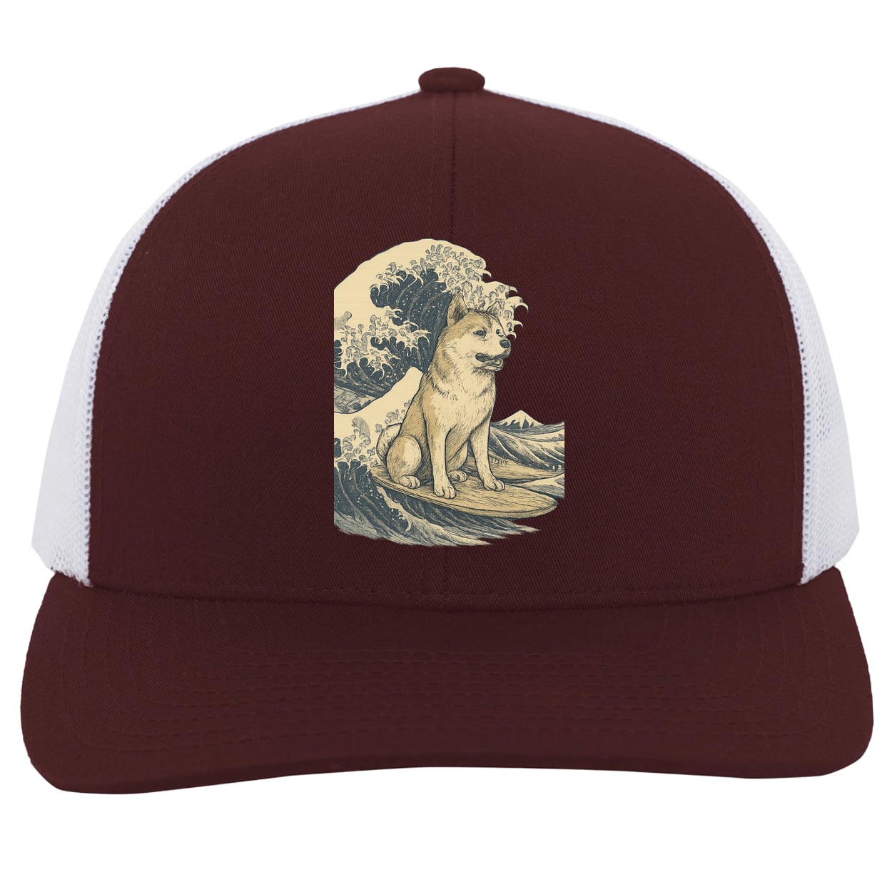 104C Trucker Snap Back - Maroon/White