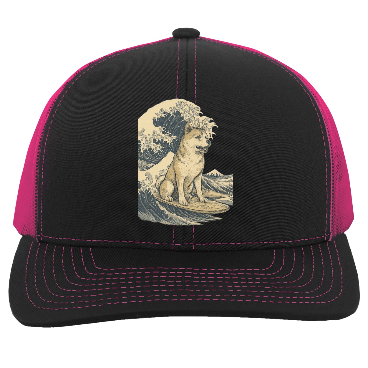104C Trucker Snap Back - Black/Pink