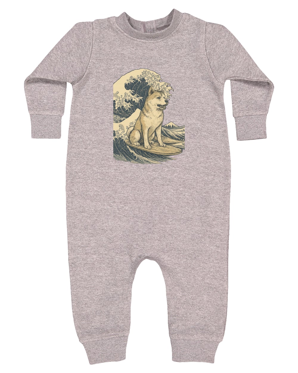 4447 Rabbit Skins Infant Fleece One-Piece Bodysuit - Heather Grey