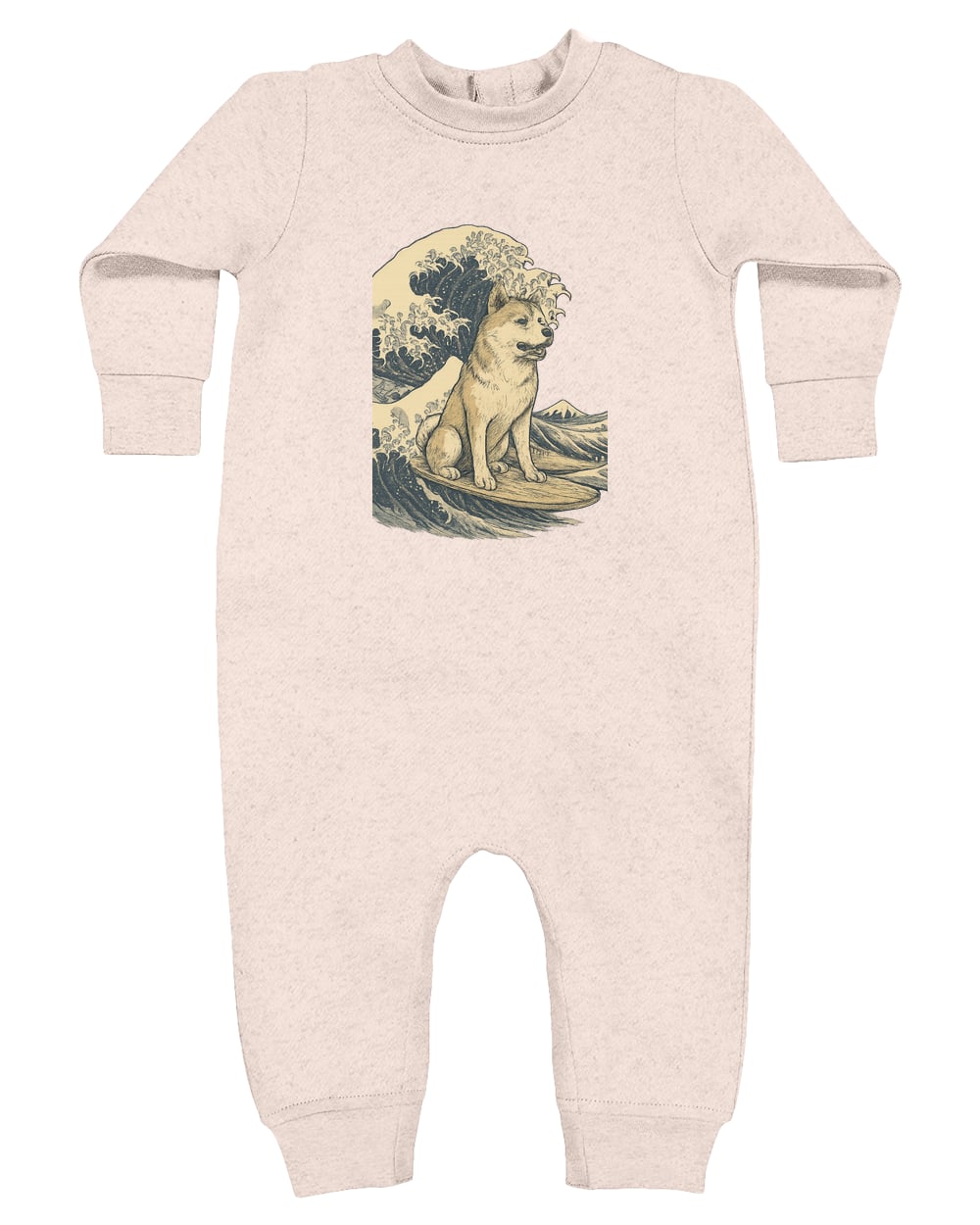 4447 Rabbit Skins Infant Fleece One-Piece Bodysuit - Natural Heather