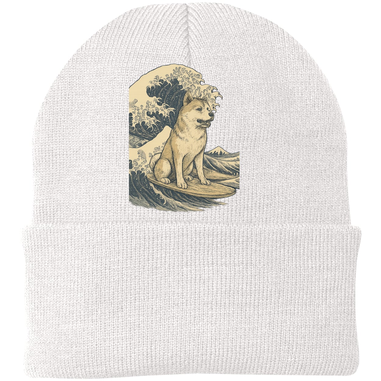 CP90 Port & Company Knit Beanie - White