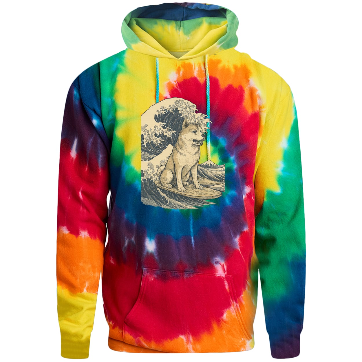 PC146 Port & Company Adult Tie-Dye Pullover Hoodie - Rainbow