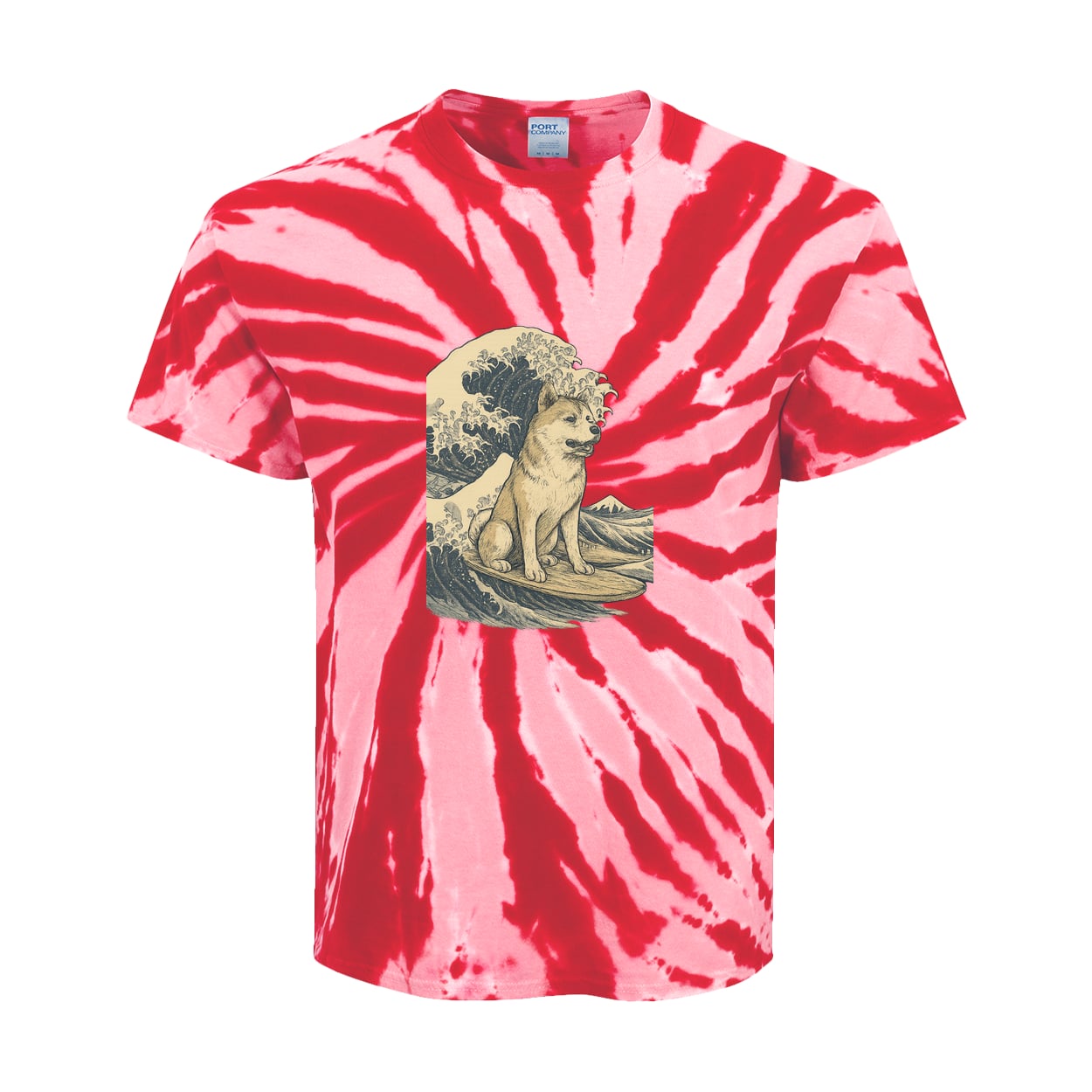 PC147Y Port & Company Kids Tie-Dye Tee - Red