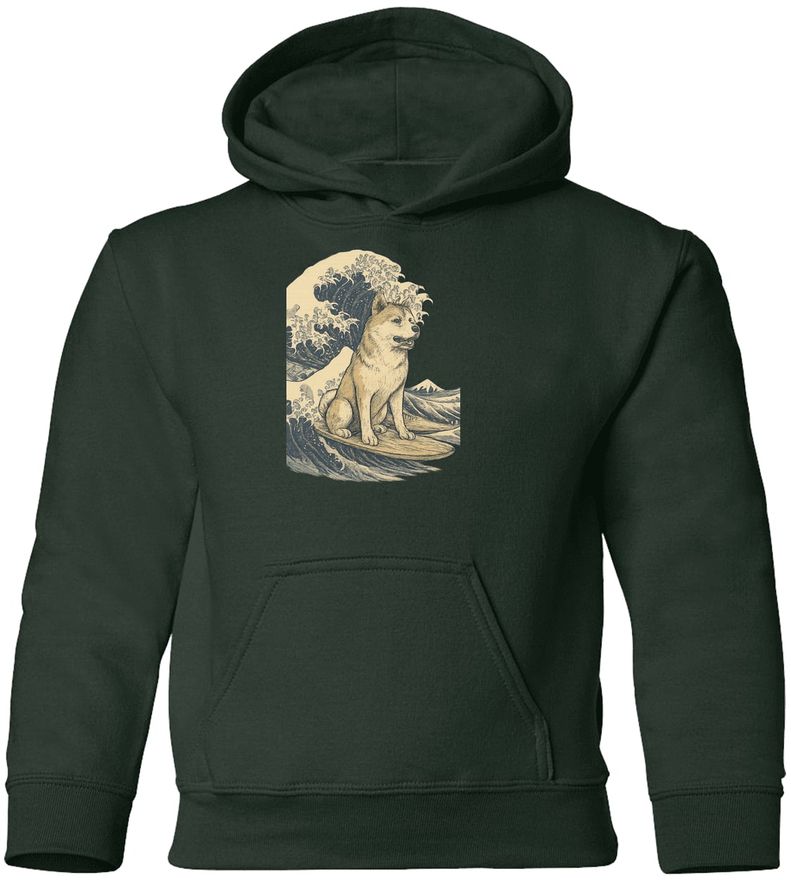 G185B Gildan Youth Pullover Hoodie - Forest Green