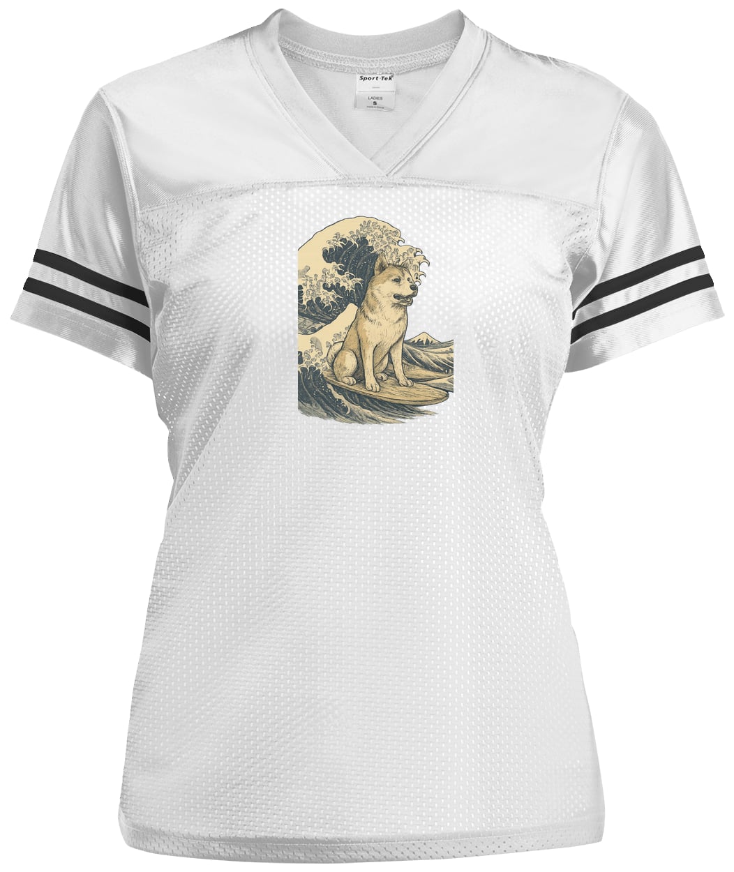 LST307 Sport-Tek Ladies' Replica Jersey - White/Black
