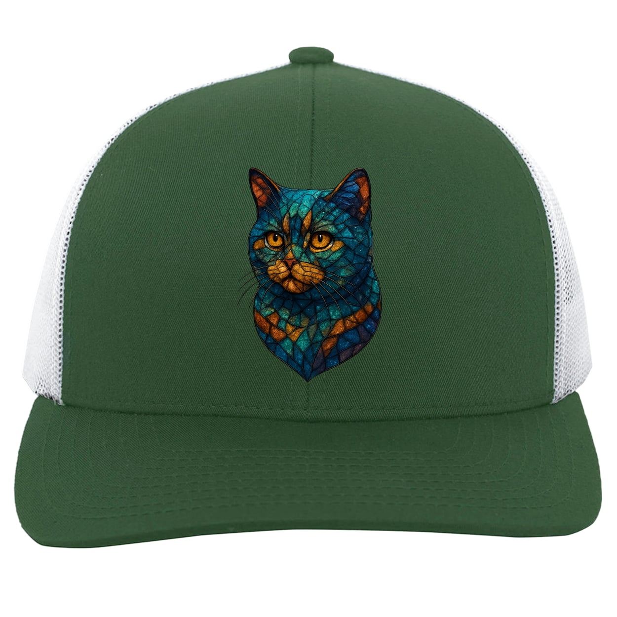 104C Trucker Snap Back - Dark Green/White
