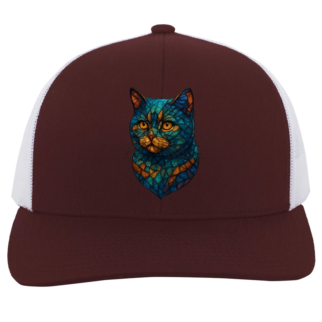 104C Trucker Snap Back - Maroon/White
