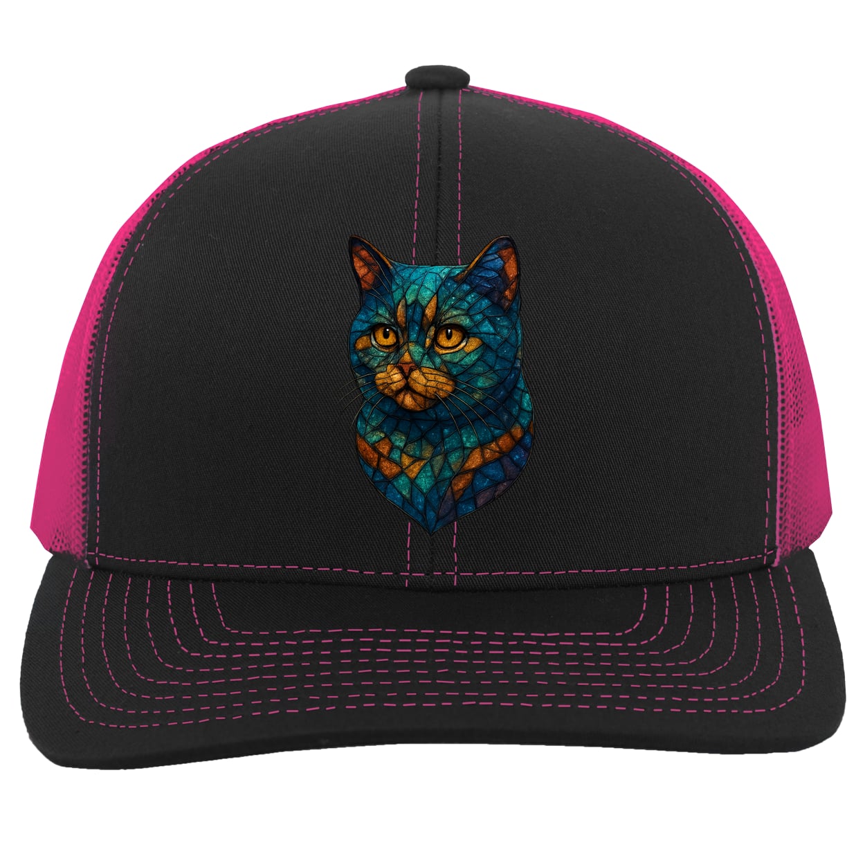 104C Trucker Snap Back - Black/Pink